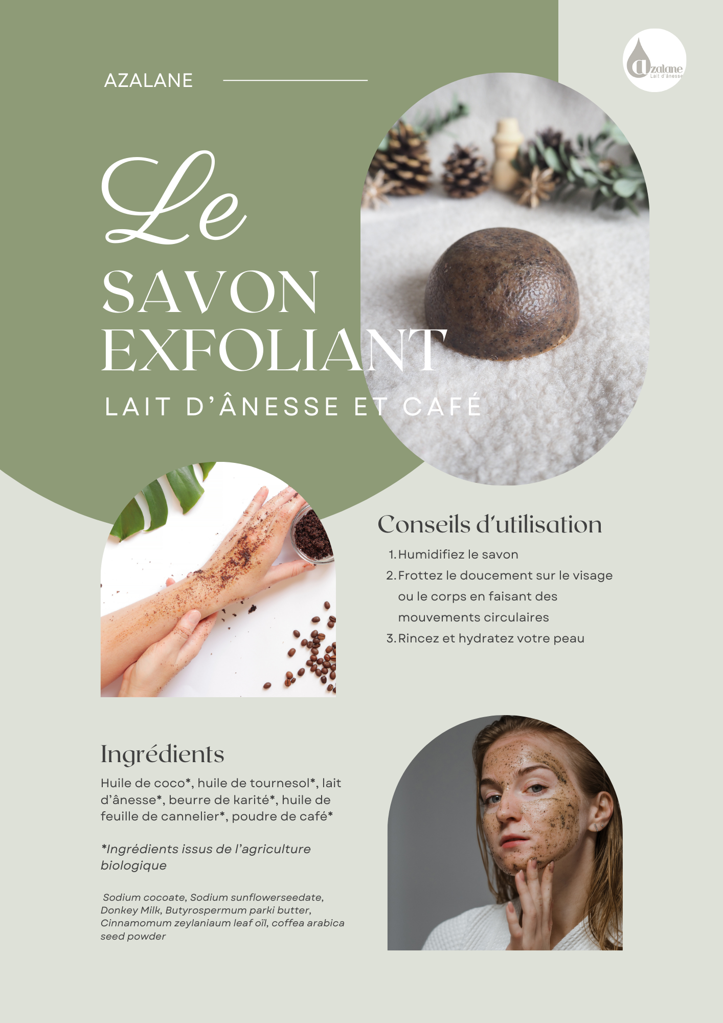 savon exfoliant café et lait d'ânesse 4 savon exfoliant café et lait d'ânesse – Image 3